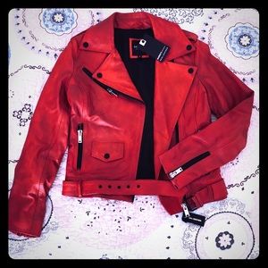 Genuine Barney’s Red leather jacket